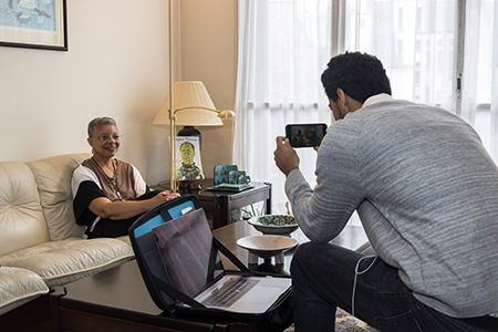 Monique being interviewed for Brothers' Network