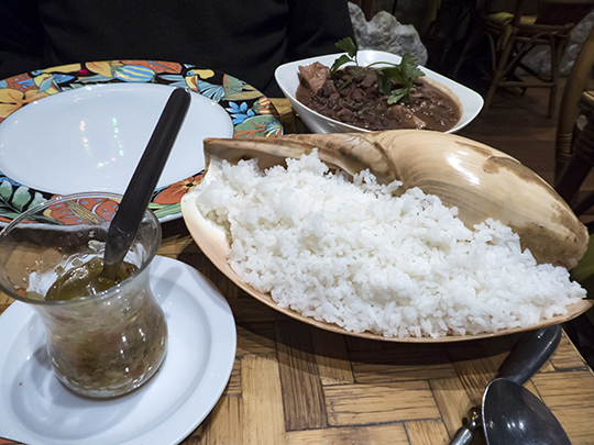 Rice in conch shell