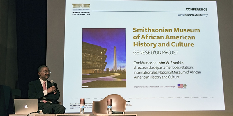 John Franklin Presents NMAAHC at France’s Immigration History Museum