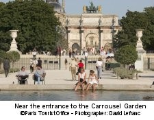 Near the entrance to the Carrousel Garden